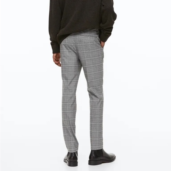 H&M grey plaid jogger pants - Picture 3 of 14